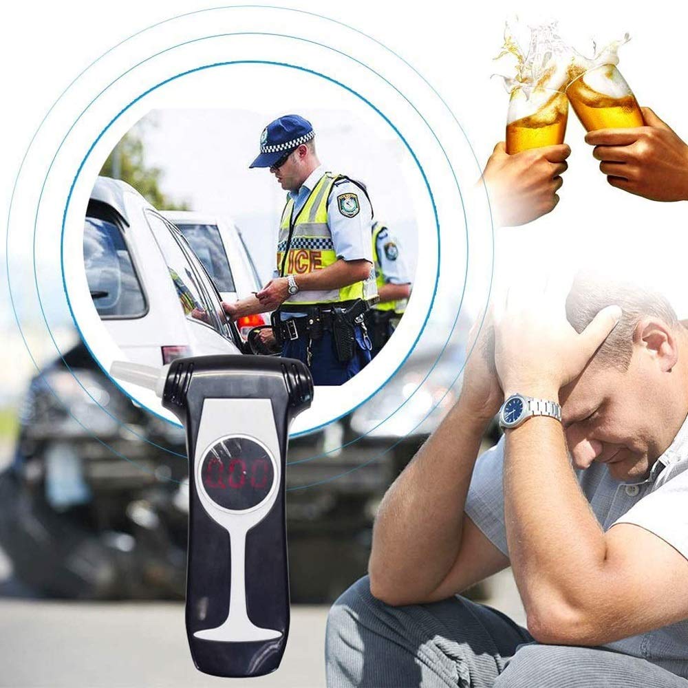 Professional Breath Alcohol Tester - High Accuracy Portable Digital Breathalyzer with LCD Display & Semiconductor Sensor for Personal Use | Alcohol Detection for Drivers, Workplace Safety & Home Health Monitoring