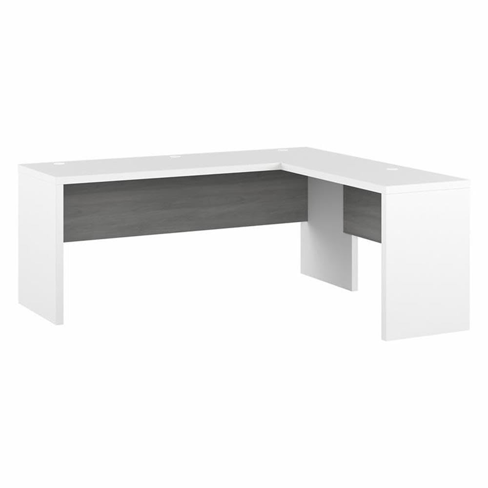 Bush Furniture Echo 72W L-Shaped Computer Desk - Modern White Office Desk (71.97