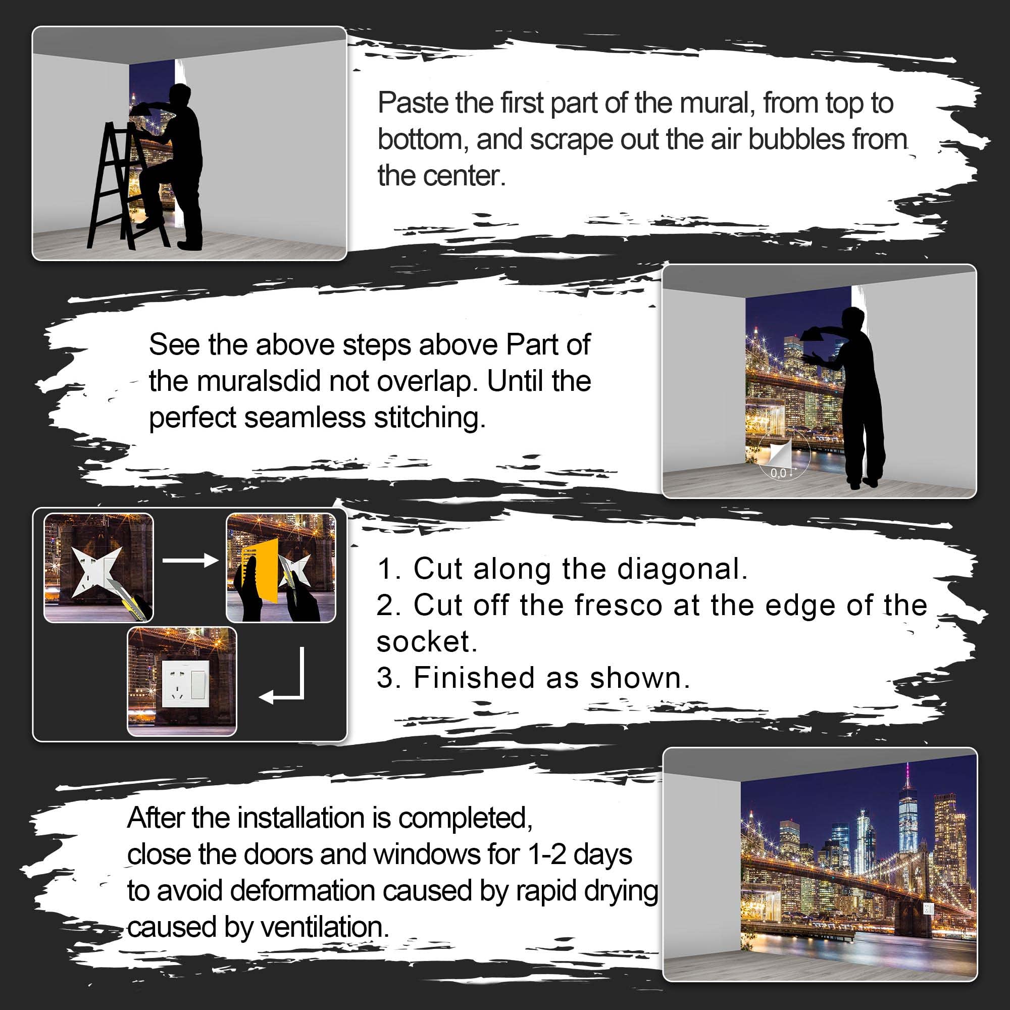 Brooklyn Bridge City View Mural - Extra Large 108