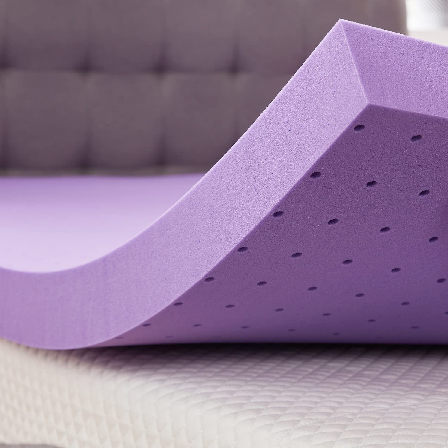 SINWEEK 3 Inch Gel Memory Foam Mattress Topper - Ventilated & Breathable for Pressure Relief - CertiPUR-US Certified California King Size - Perfect for Back Pain Relief & Hot Sleepers
