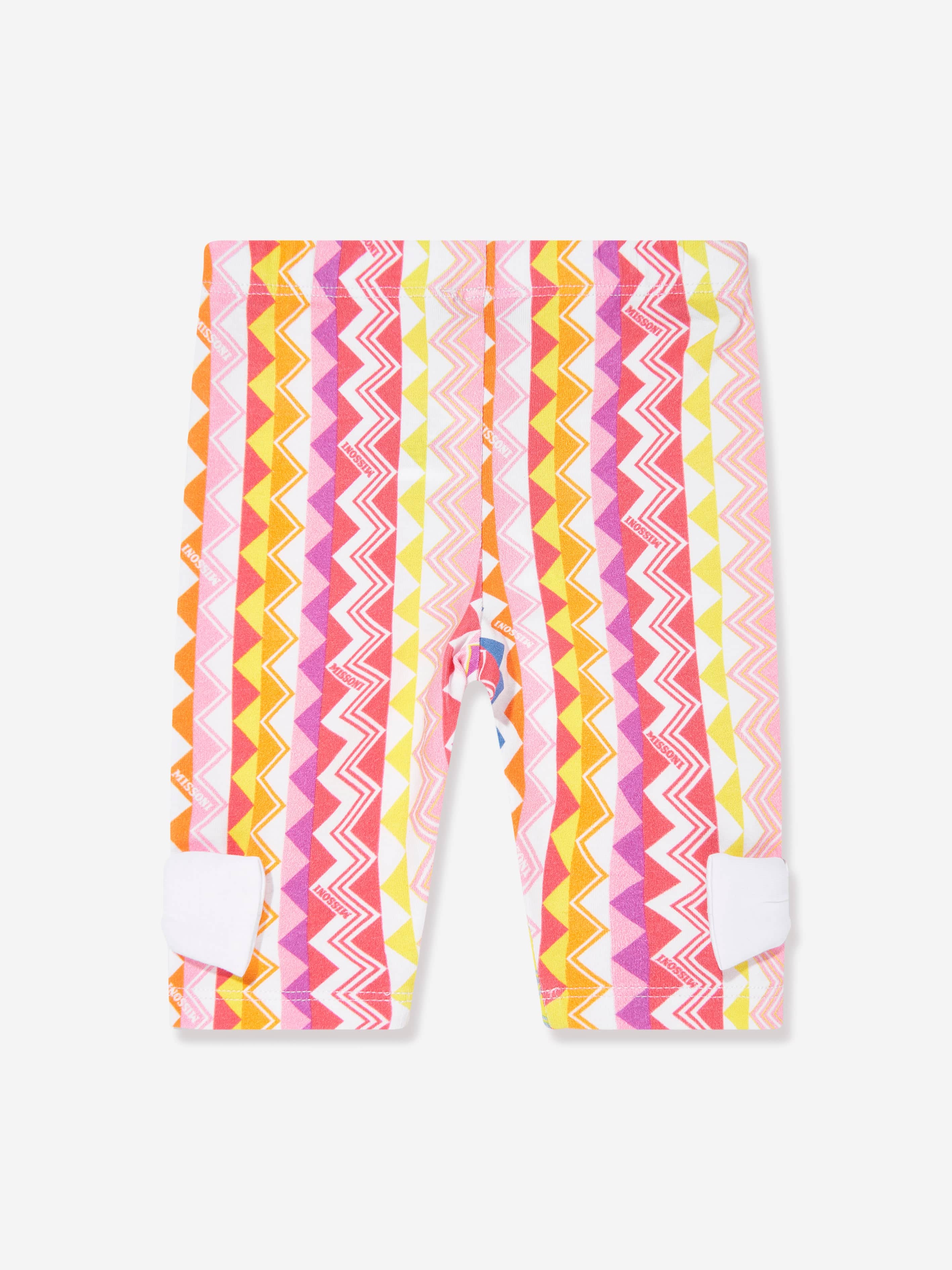 Colorful Zigzag Pattern Baby Girls Leggings - Soft Stretchy Comfort for Playtime, Daycare & Toddler Activities