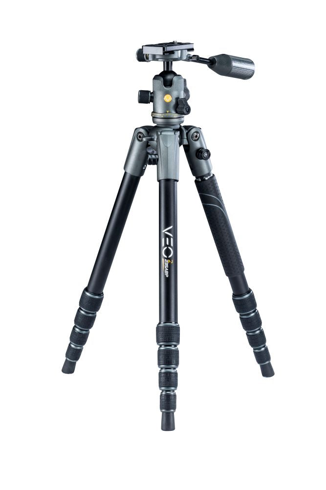 VEO 2X 235ABP Lightweight Aluminum Travel Tripod - 13.2lbs Load Capacity for DSLR Cameras - Perfect for Hiking, Travel Photography & Outdoor Adventures
