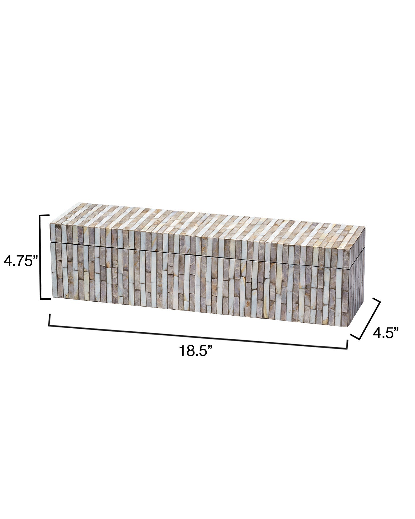 Roosevelt Box Mixed Grey - Stylish Storage Solution for Home, Office & Dorm Organization | Perfect for Books, Toys & Decor
