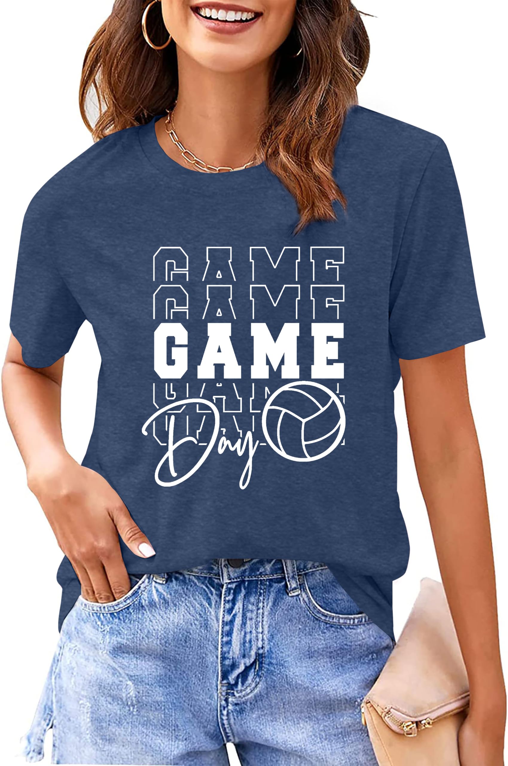 Women's Baseball Shirt - Softball Game Day T-Shirt with Lightning Graphic & Letter Print - Short Sleeve for Sports Events & Casual Wear