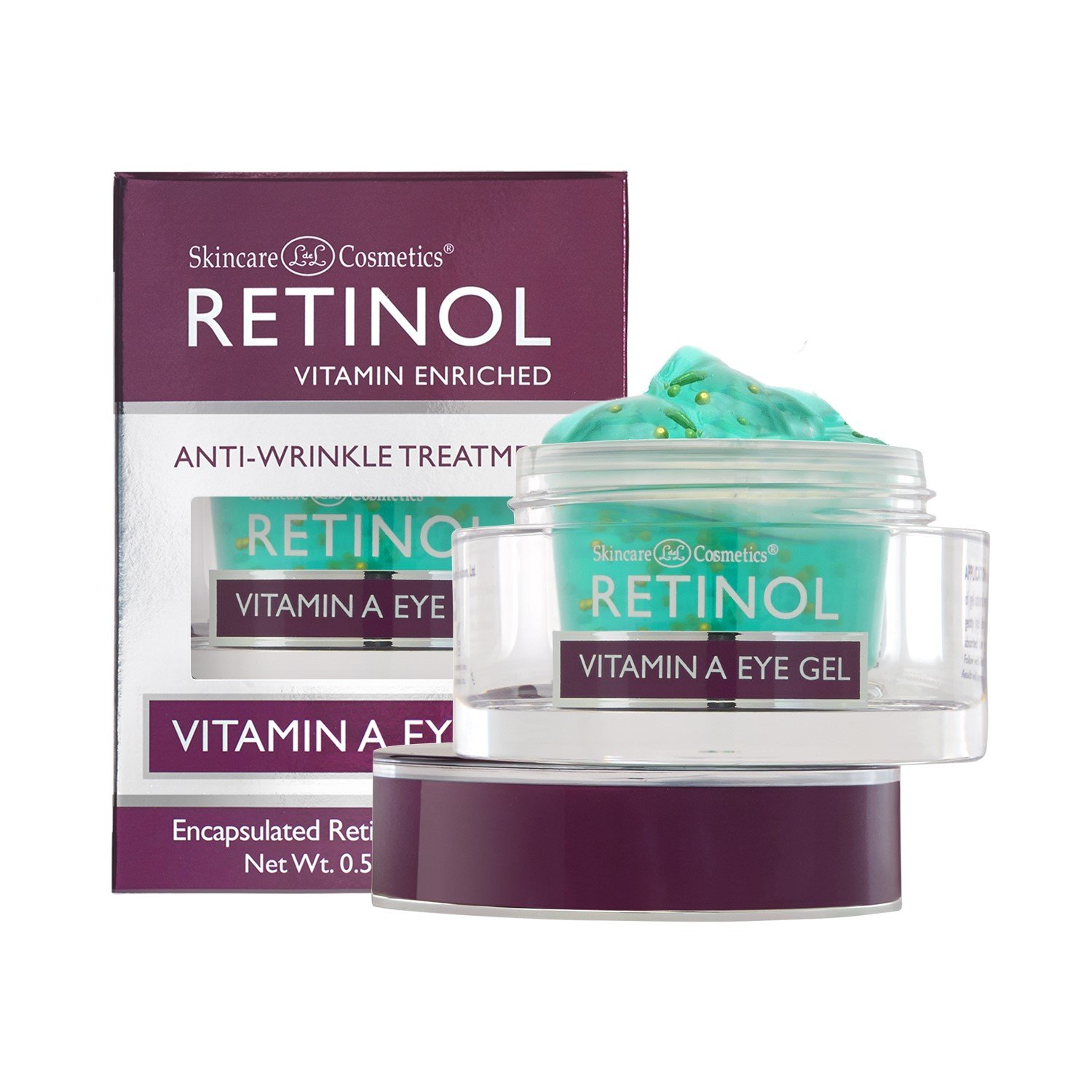 LdeL Cosmetics® Retinol Eye Gel 14g - Anti-Aging Eye Treatment for Dark Circles & Wrinkles | Perfect for Nighttime Skincare Routine & Travel