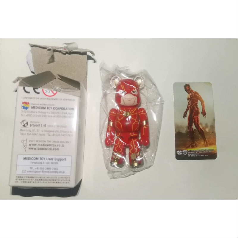 Bearbrick Series 47 HERO FLASH 100% Collectible Vinyl Art Toy - Limited Edition Superhero Figure for Display & Gift Giving - Perfect for Anime Fans, Collectors and Home Decor