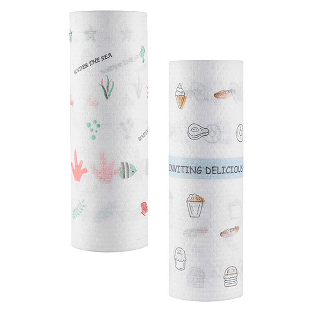 DOITOOL 2-Pack Reusable Dish Cloths - Super Absorbent Kitchen Towels for Washing Dishes, Cleaning Countertops & Household Chores | Eco-Friendly Dish Rags & Washable Paper Towel Alternative for Daily Kitchen Use