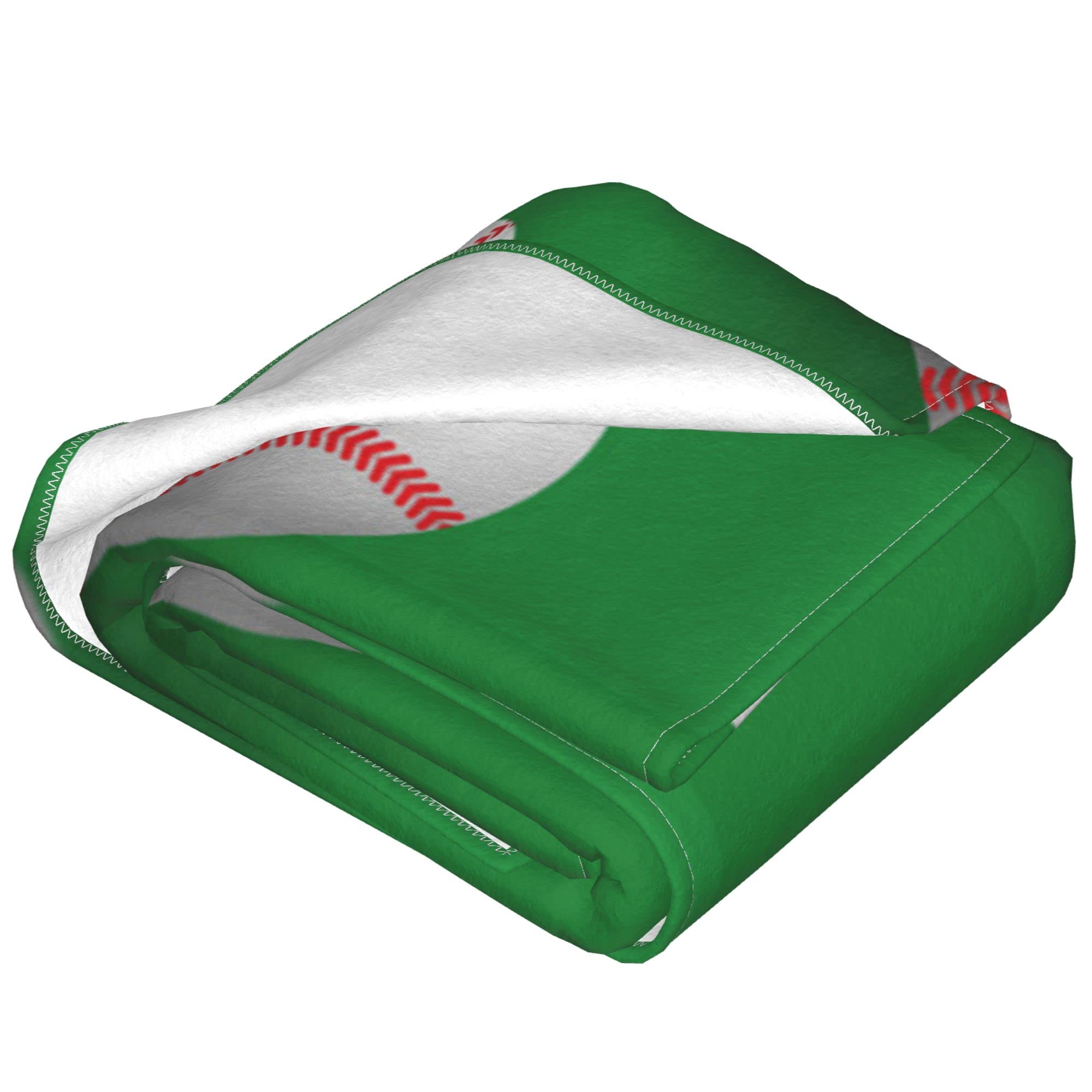 Soft Cozy Fleece Flannel Throw Blanket for Couch, Sofa & Bed - All Seasons Warm Fuzzy Blanket in Softball Green - Perfect for Evening Relaxation, Movie Nights & Home Decor