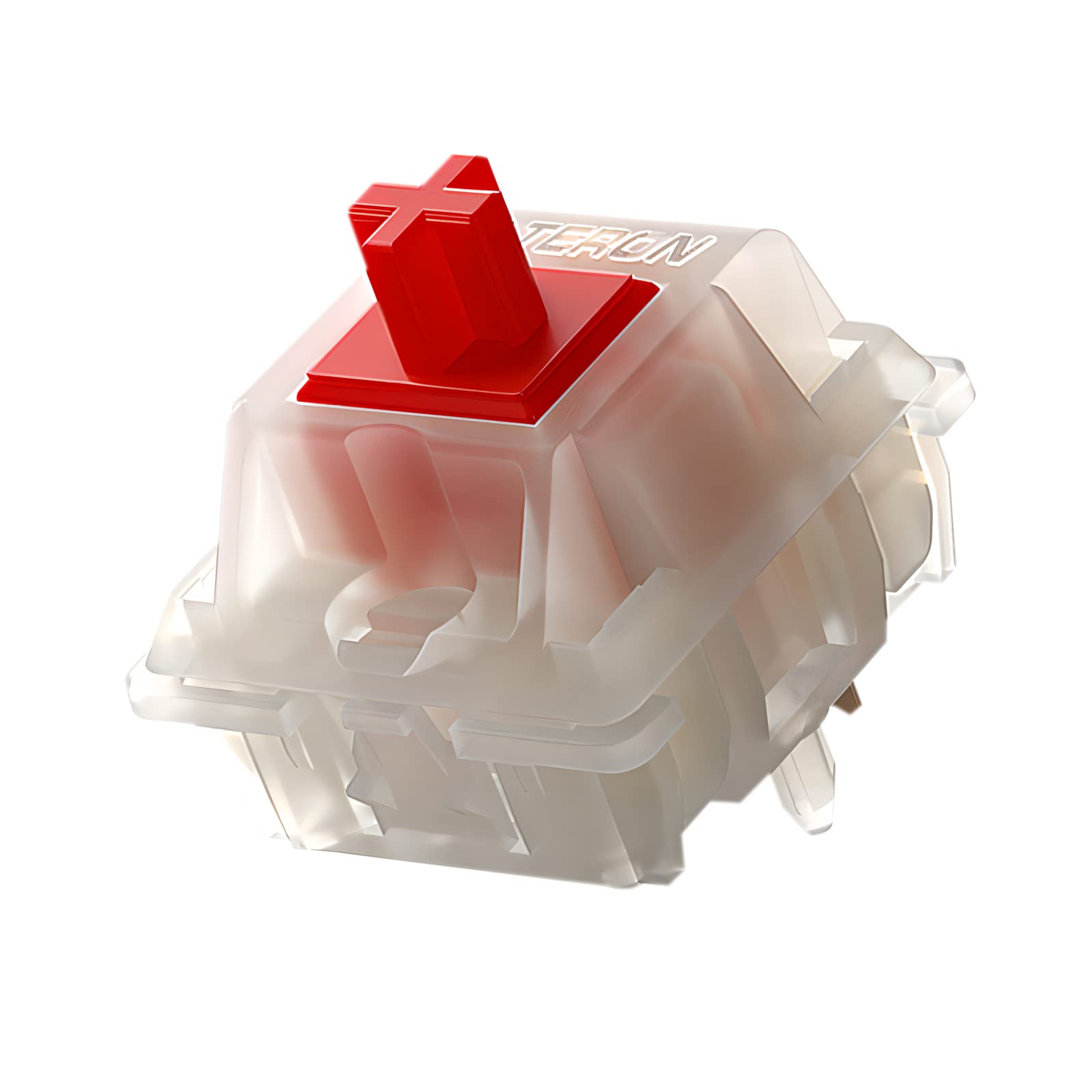 Gateron Milky Red & Yellow Linear Mechanical Keyboard Switches - 5 Pin, 45gf, Silent Tactile (70pcs KS-3) | Perfect for Gaming, Typing & Office Work