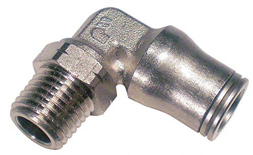 Nickel Plated Brass Swivel Male Elbow Fitting - 8mm Tube Size (Pack of 10) - 3609 08 13 - Ideal for Hydraulic, Pneumatic & Plumbing Systems