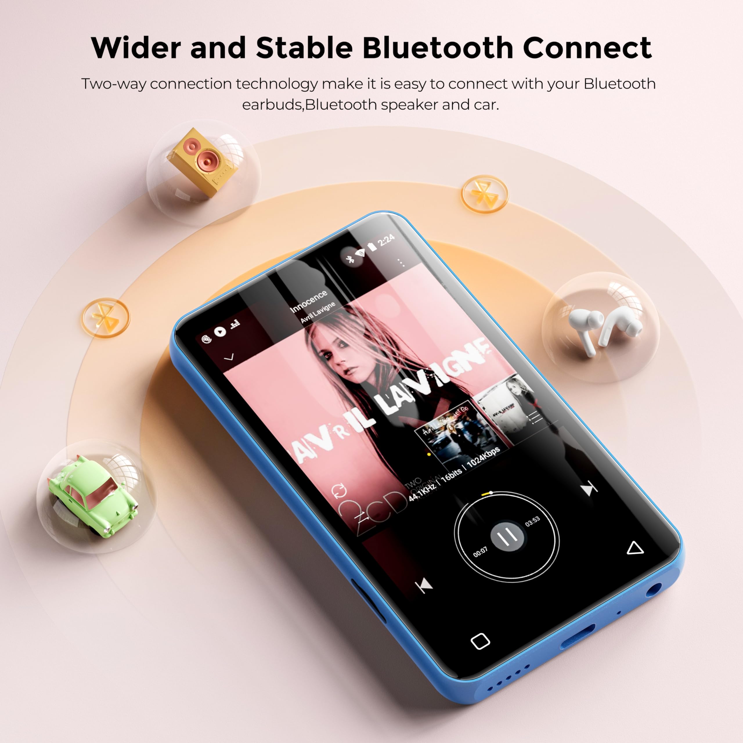 Innioasis 160GB MP3 Player with Bluetooth & WiFi, 4