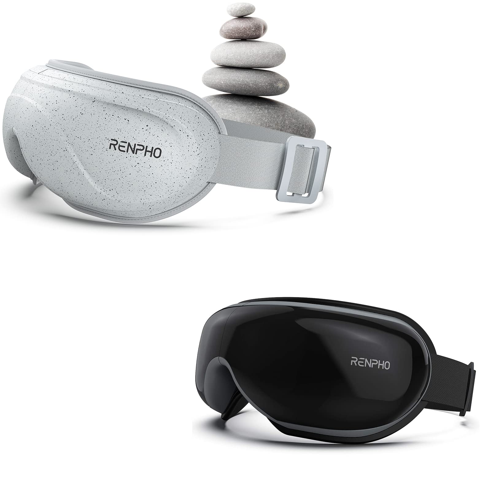 Renpho Heated Eye Massager for Migraines & Stress Relief - Rechargeable Eye Massager with Heat Therapy for Headache, Dry Eyes & Insomnia - Perfect for Home, Office & Travel Use