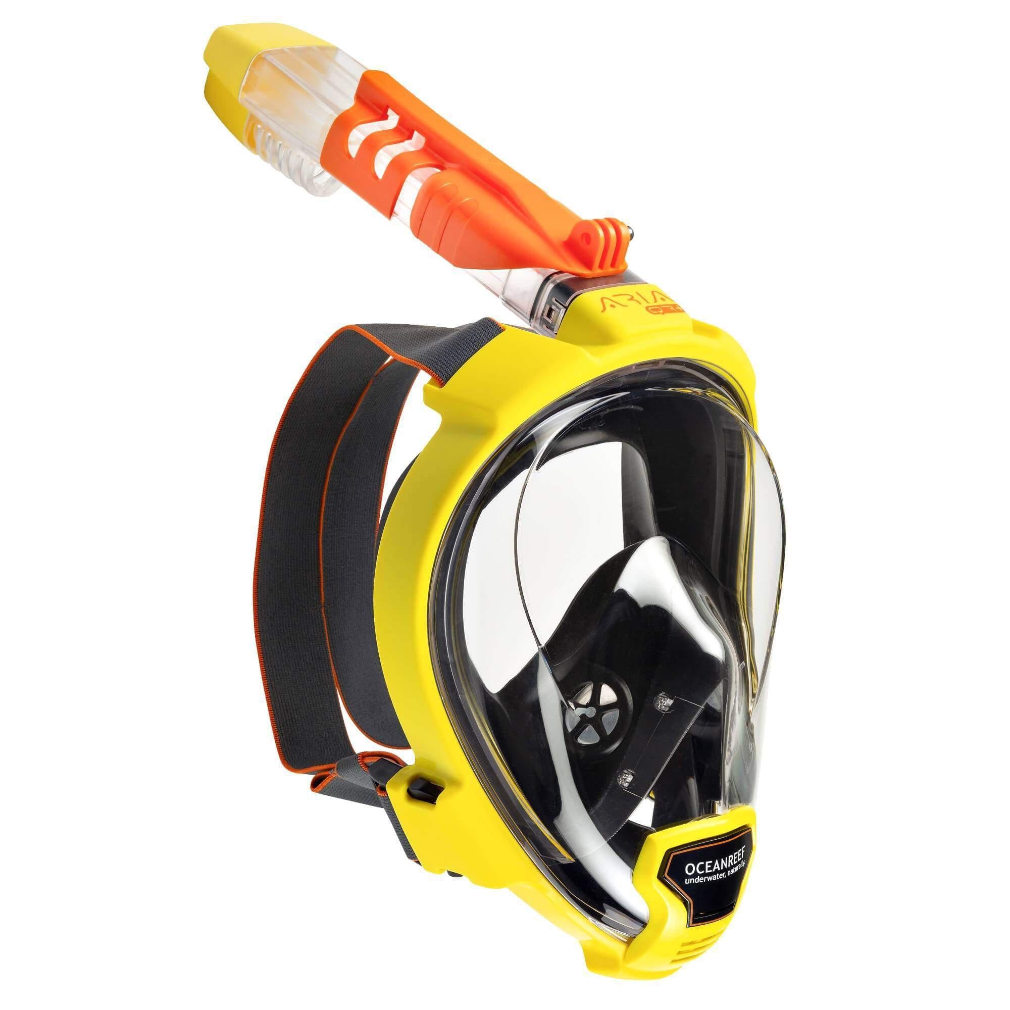Ocean Reef Aria QR+ Full Face Snorkeling Mask - Anti-Fog Panoramic View for Adults & Kids - Perfect for Beach Vacations & Underwater Exploration