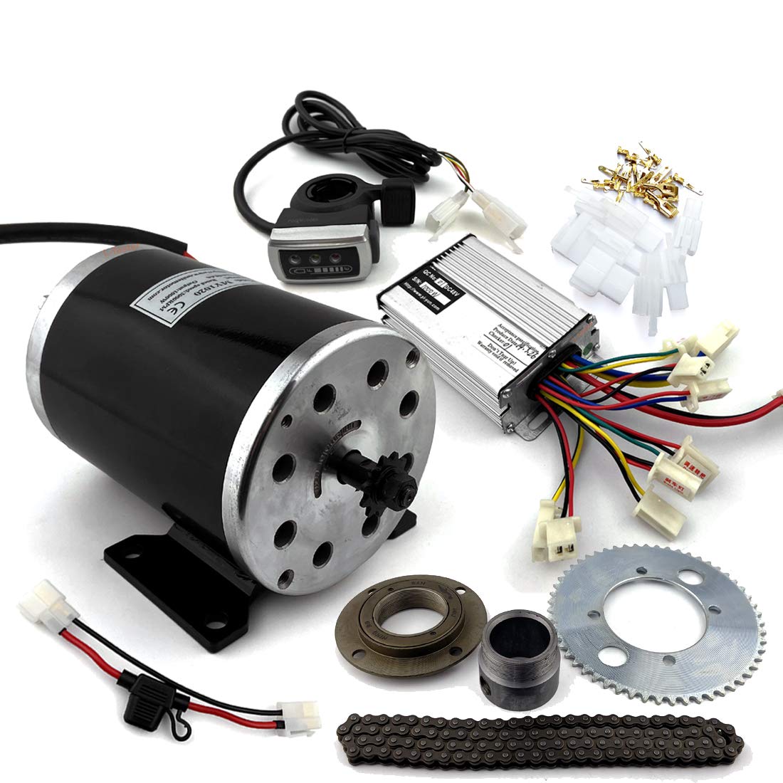 1000W Electric Motorcycle Conversion Kit - High-Speed 25H Chain Drive Motor for E-Bike, Scooter & Karting | DIY Electric Vehicle Upgrade for Commuting & Off-Road Adventures