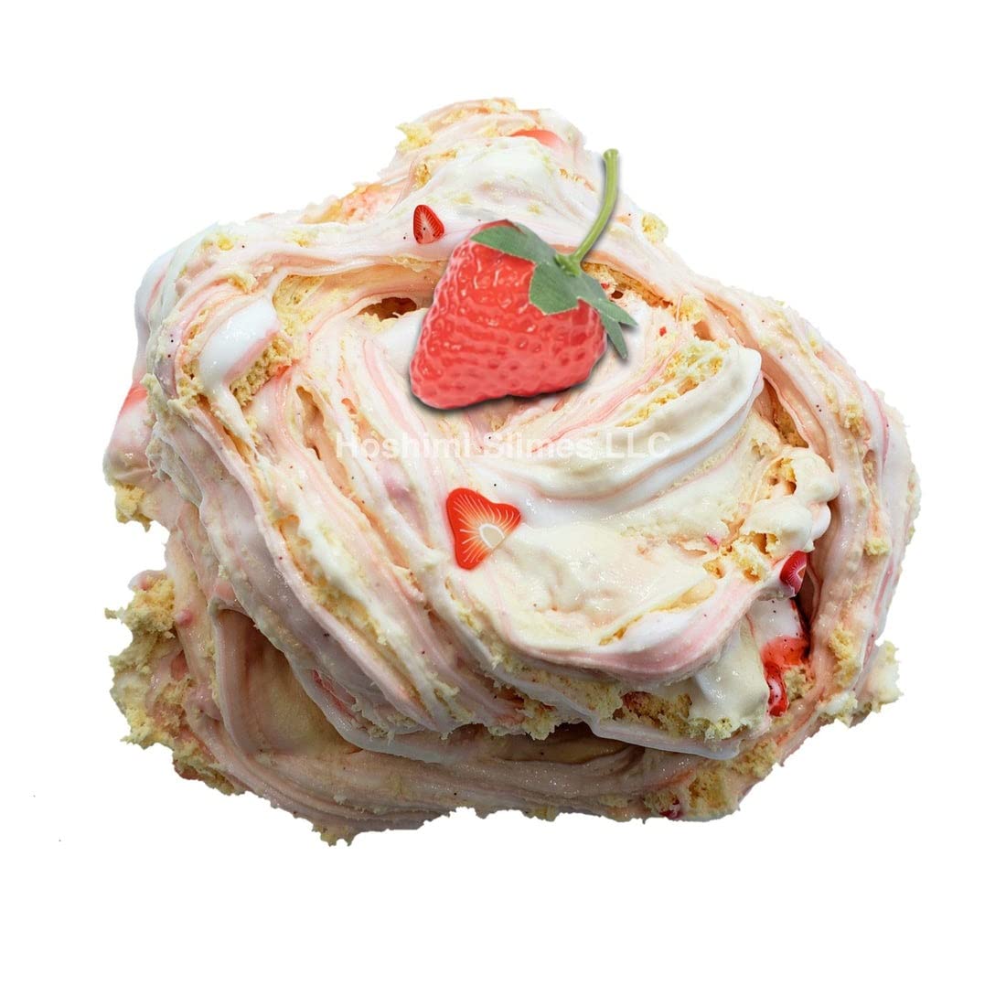 Handmade DIY Strawberry Shortcake Waffle Scented Slime Kit for Kids - Fun Sensory Play & Stress Relief Toy - Perfect for Birthday Parties, Classroom Activities & Relaxation