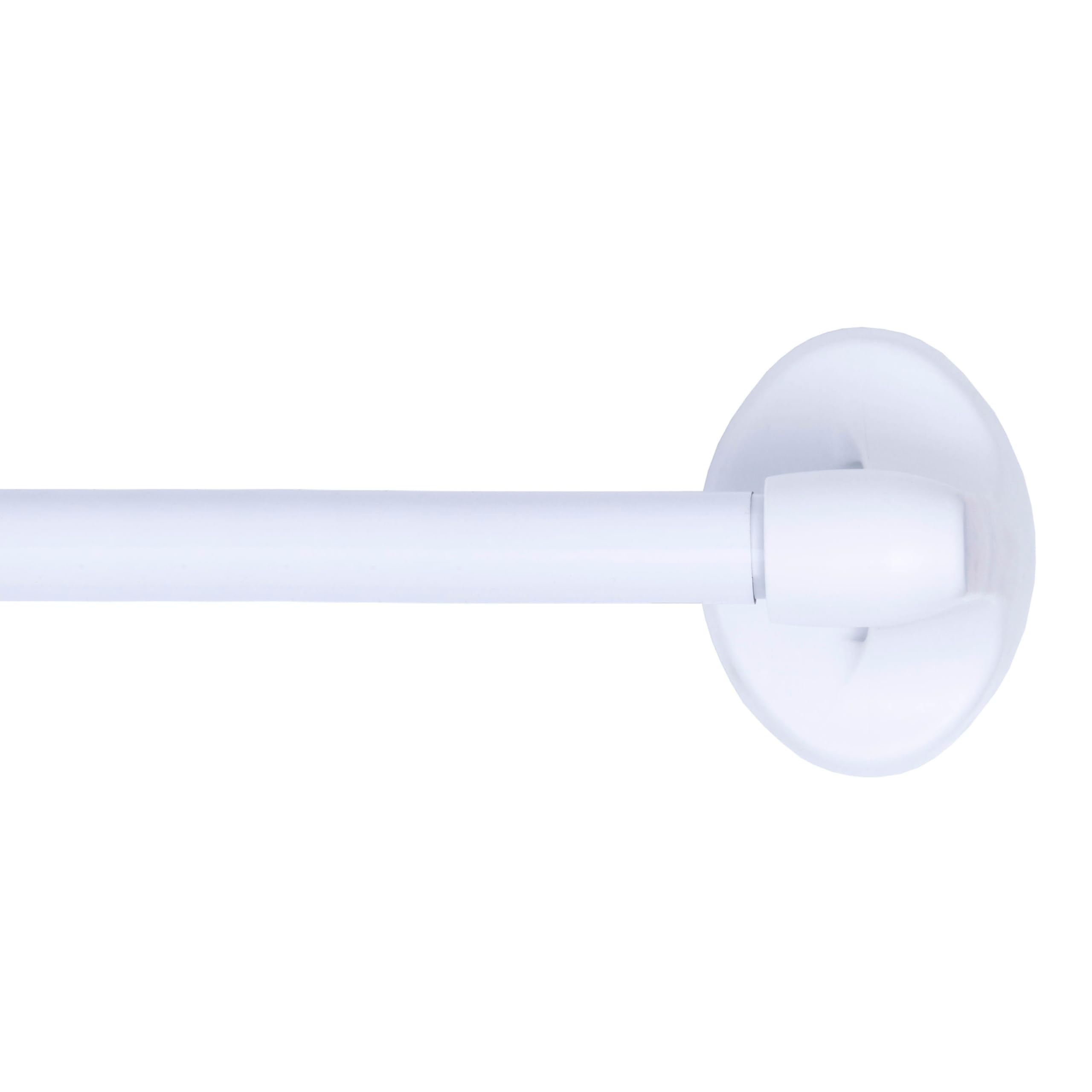 Kenney Magnetic Curtain Rod for Metal Doors & Surfaces - No Drill Adjustable Window Drapery Rod (16-28 Inch) - White Finish for Privacy, Appliance Cover & Home Decor