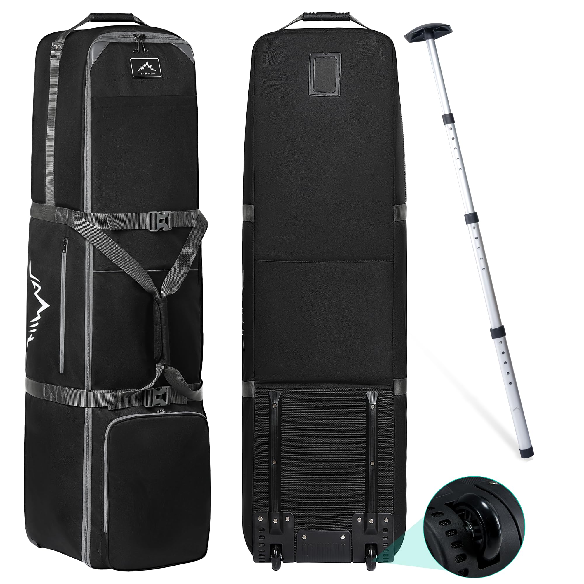 Premium 900D Heavy Duty Oxford Fabric Golf Travel Bag with Adjustable Support Rod & Wheels - Airline Approved Golf Club Case for Easy Transport (Perfect for Air Travel, Golf Tournaments & Vacation Storage)