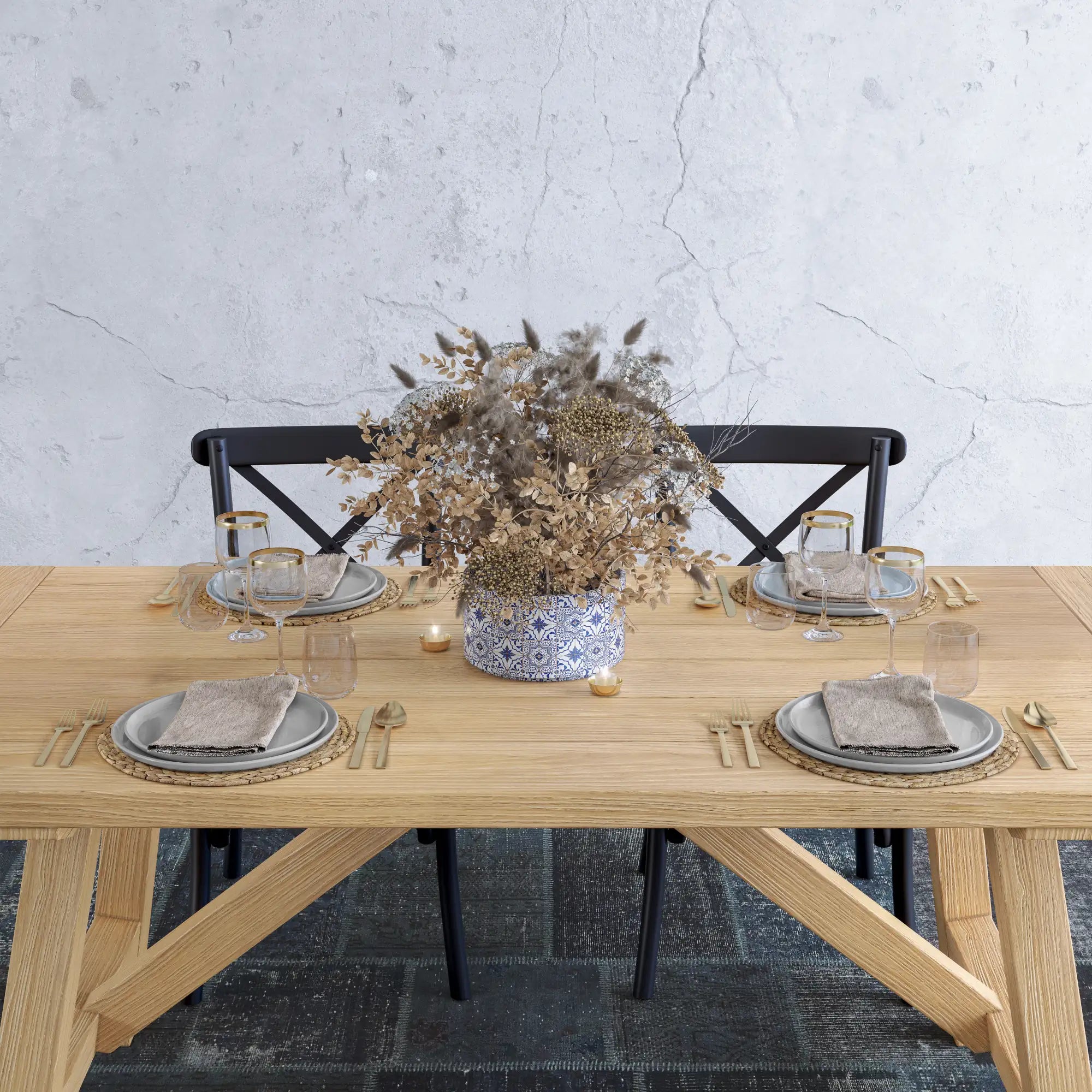Customizable Cascais 72-Inch Modern Dining Table - Extendable Wooden Table for 8-10 People - Perfect for Family Gatherings & Dinner Parties