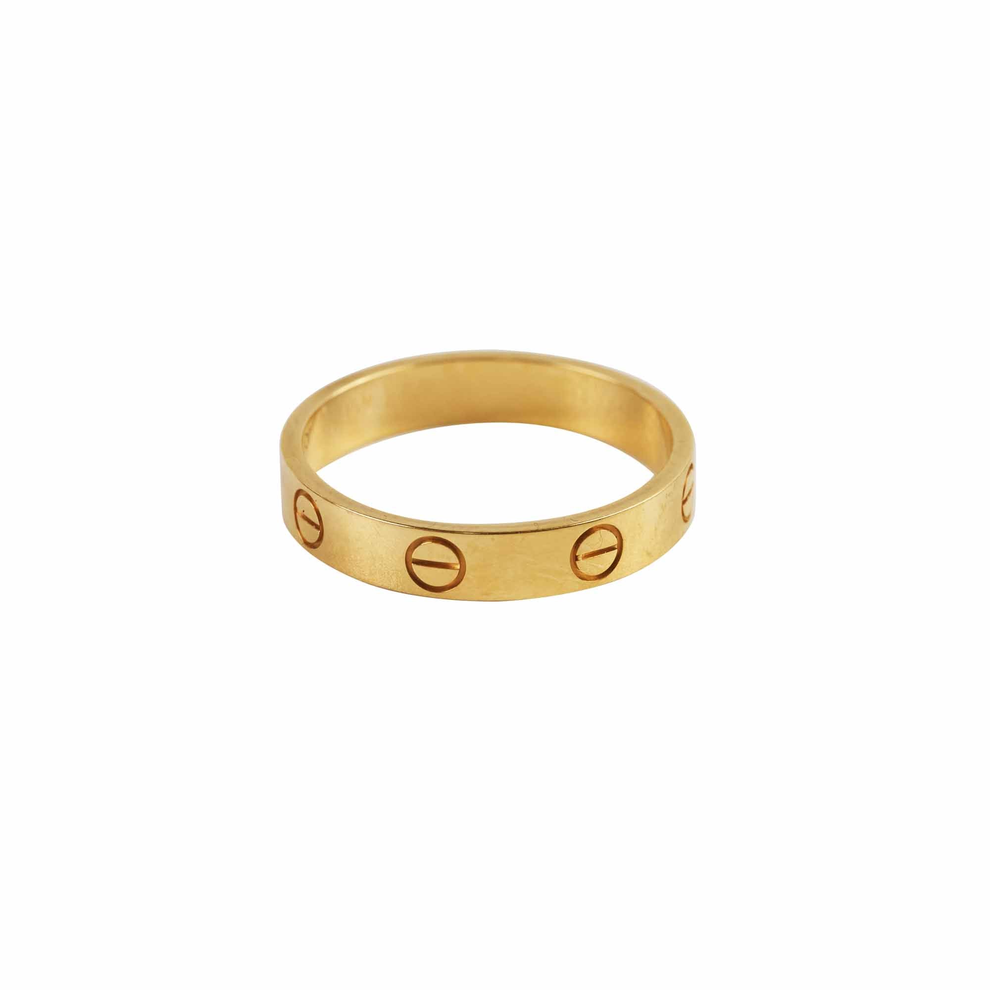 Cartier Love Ring 18K Yellow Gold Size 55 - Luxury Wedding Band for Women, Perfect for Engagement, Anniversary & Romantic Gifts