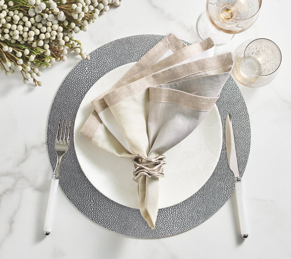 Premium Pebble Placemats Set of 4 - Non-Slip Stone Coasters for Dining Table, Heat Resistant & Waterproof - Perfect for Kitchen, Restaurant, and Outdoor Picnics