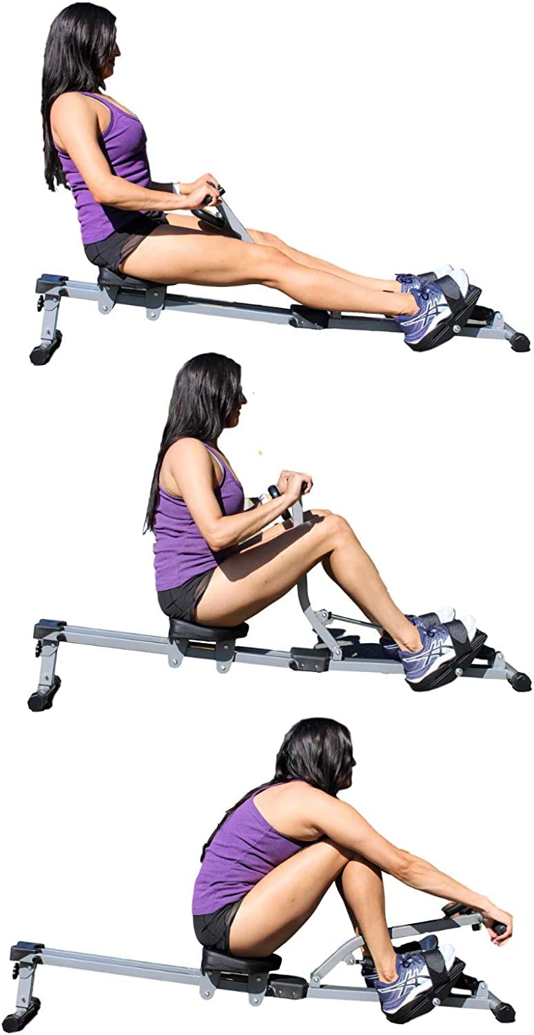 Regatta Pro Rowing Machine - 12 Hydraulic Resistance Levels for Full Body Workout, Cardio & Muscle Training | Smart Glider Home Gym Equipment for Indoor Fitness & Weight Loss | Perfect for Home Exercise, Cross Training & Rehabilitation