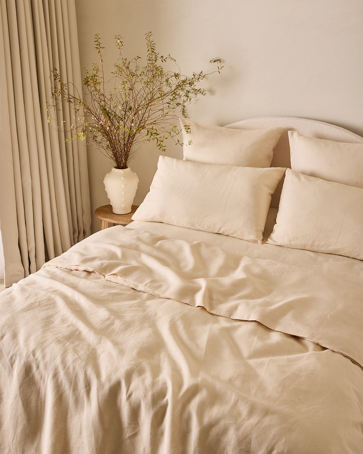 100% French Flax Linen King Size Pillowcase Set (2 Pack) - Premium Breathable Bedding for Hot Sleepers & Allergy Relief