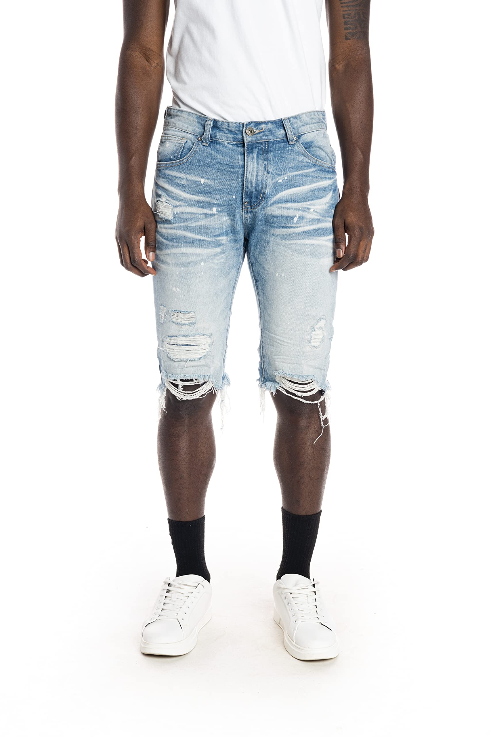 Men's Stretch Denim & Twill Shorts - Fashionable Casual Wear for Big & Tall Sizes | Perfect for Summer Outings, Beach Trips and Weekend Relaxation