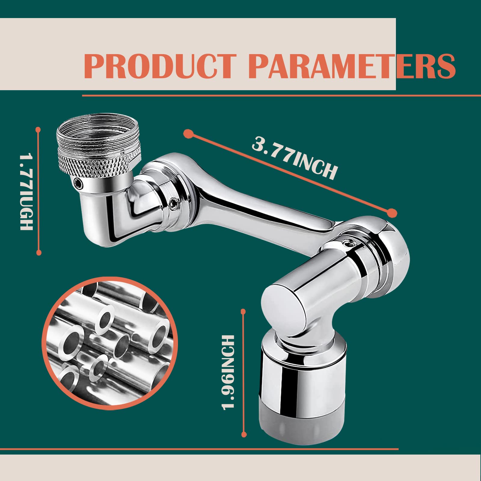 360° Rotatable Kitchen Faucet Aerator with 2 Spray Modes - Universal 20/22/24mm Female Thread Bathroom Sink Faucet Extender for Easy Installation | Perfect for Dish Washing, Hand Cleaning & Sink Maintenance
