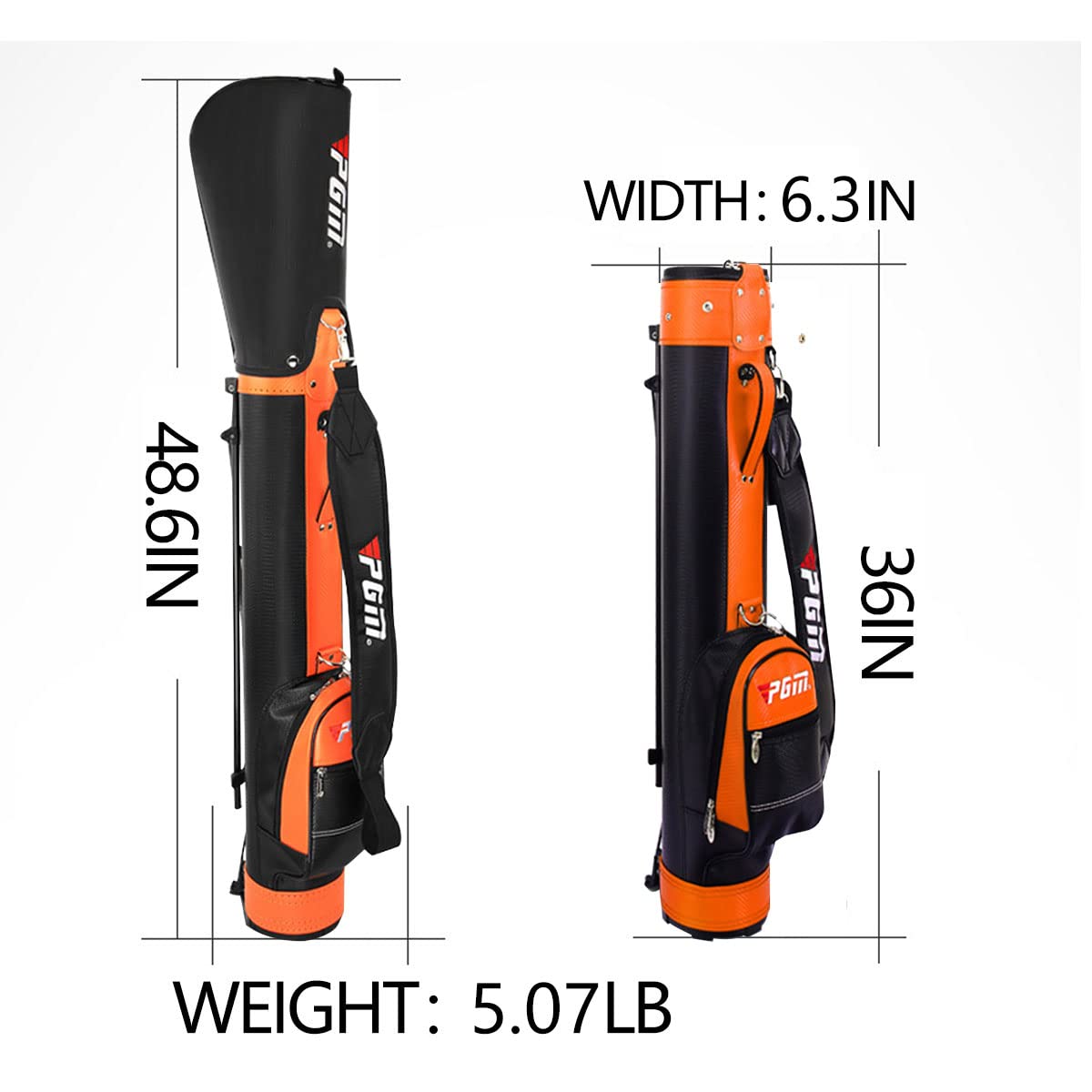 **Lightweight Waterproof Golf Stand Bag for Men & Women - Durable & Easy to Carry Sunday Golf Bag - Perfect for Golf Course, Travel & Outdoor Sports - Black**