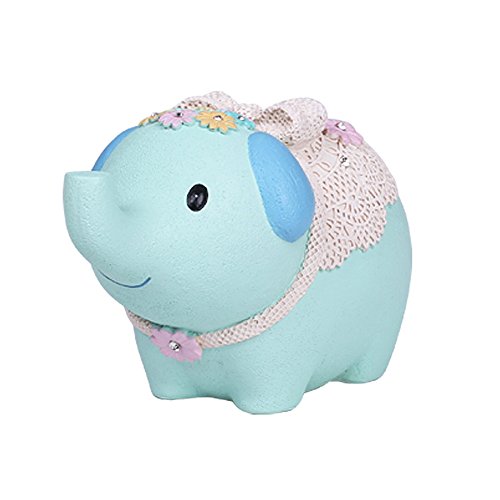 ElecNova Cute Elephant Piggy Bank - Money Saving Bank for Kids, Home Decor, Baby Shower Gift for Girls & Boys - Perfect for Birthday, Christmas & Nursery Decorations
