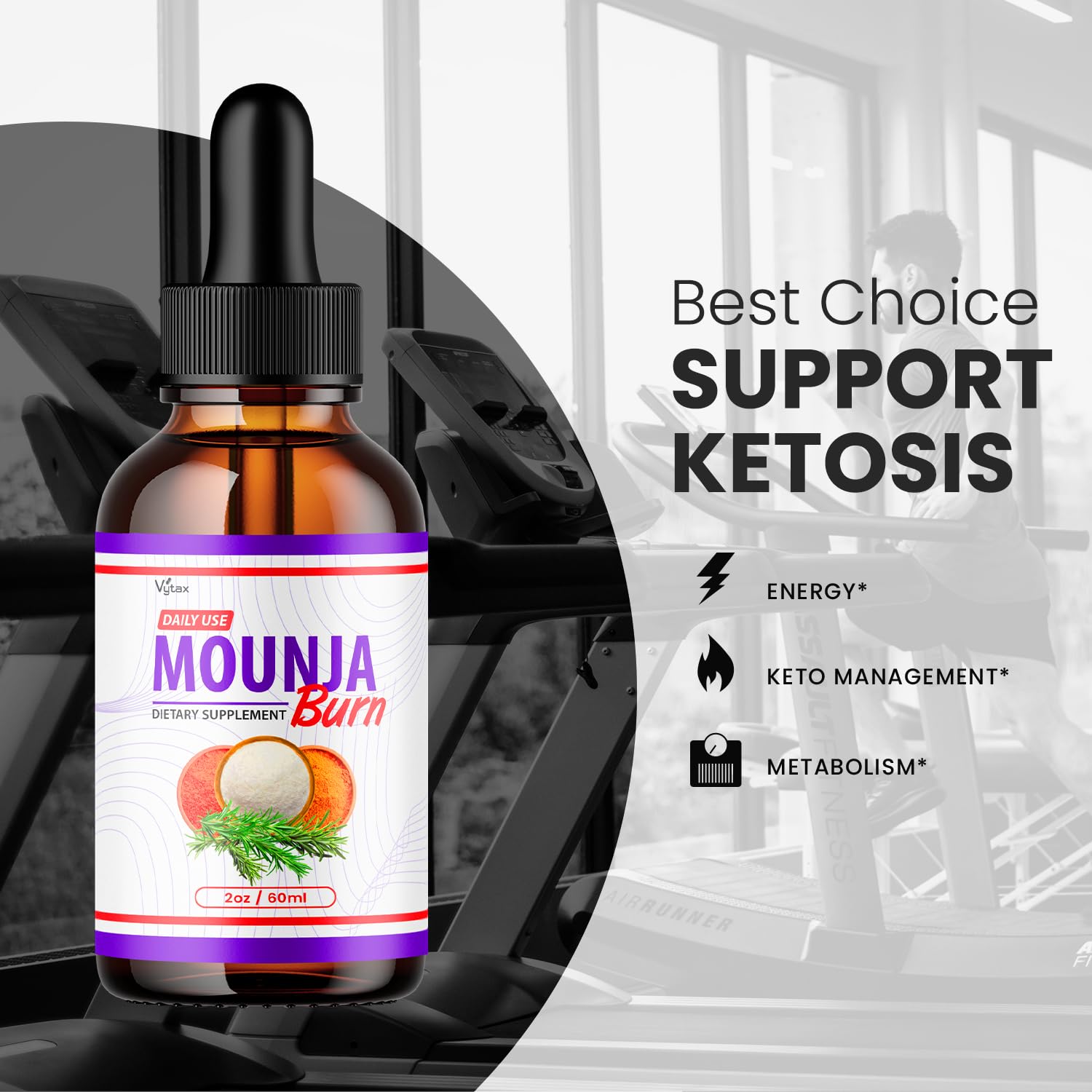 (5 Pack) Mounja Burn Drops - Official Mounjaburn Liquid Dietary Supplement, Maximum Strength All-Natural Vitamin Drops with Advanced Formula (10oz Each) - Supports Weight Loss & Metabolism Boost for Tea Drinkers & Healthy Lifestyle