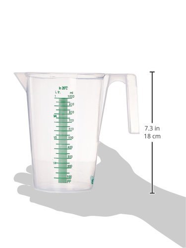 Hydrofarm HGMC1000 1000ml Measuring Cup - Precise Liquid Measurement for Hydroponics, Gardening, and Home Brewing