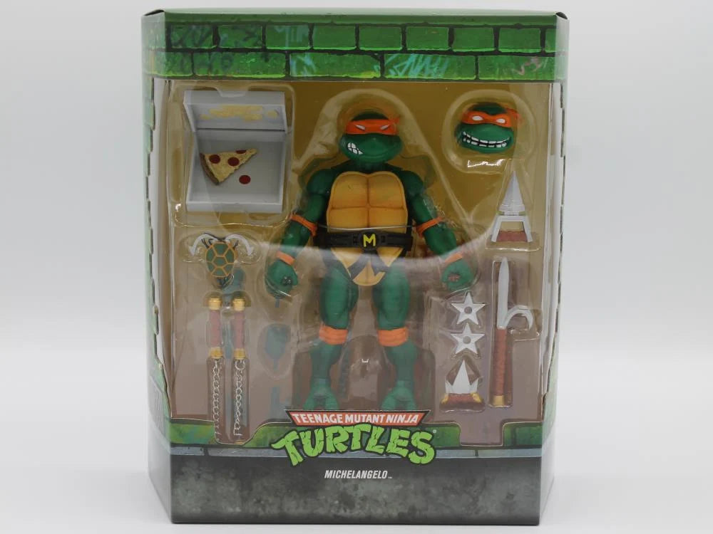 Teenage Mutant Ninja Turtles ULTIMATES! Michelangelo Action Figure - Collectible TMNT Toy for Kids & Adults - Perfect for Display, Play & Gifts