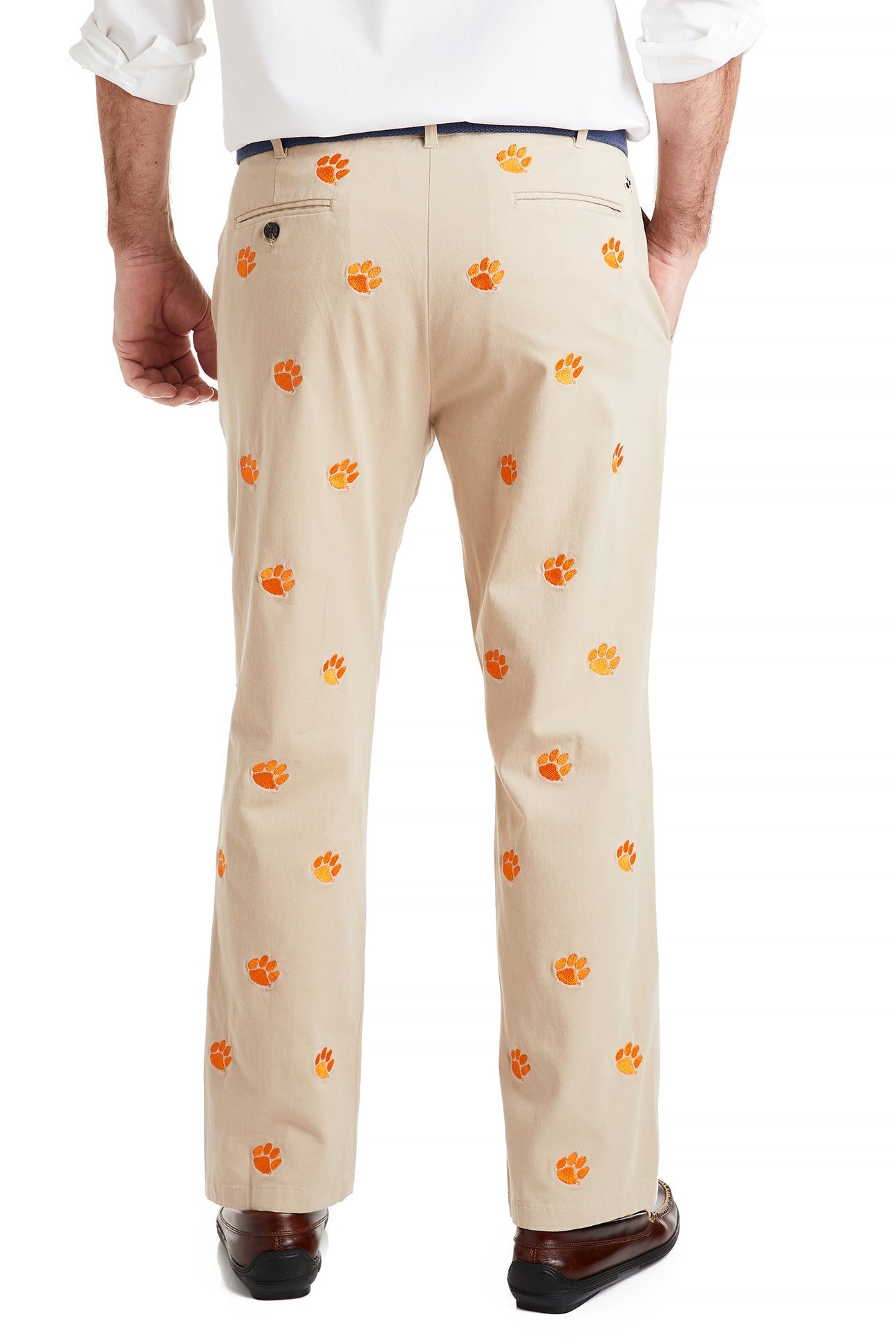 Clemson Collegiate Stretch Twill Pants for Men - Comfortable Khaki Casual Trousers for School, Work & Everyday Wear