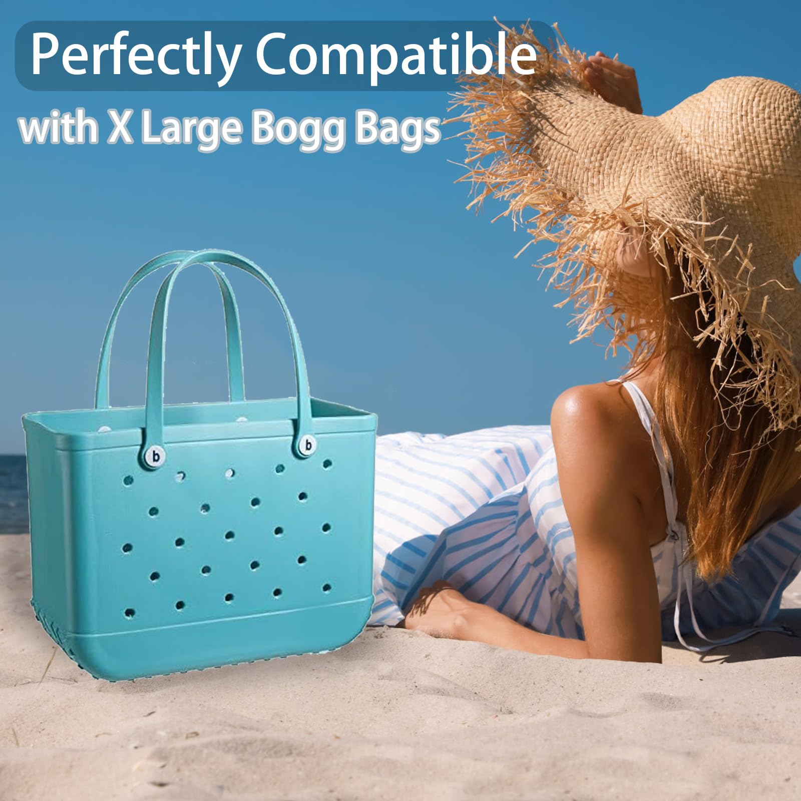 Bogg Bag XL Organizer Insert - Waterproof Beach Bag Divider with Transparent & Black Options | Perfect for Pool, Travel, and Summer Outings