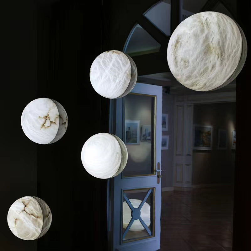 Luna Pendant Light - Modern Scandinavian Glass Hanging Lamp for Kitchen Island, Dining Room & Bedroom Lighting