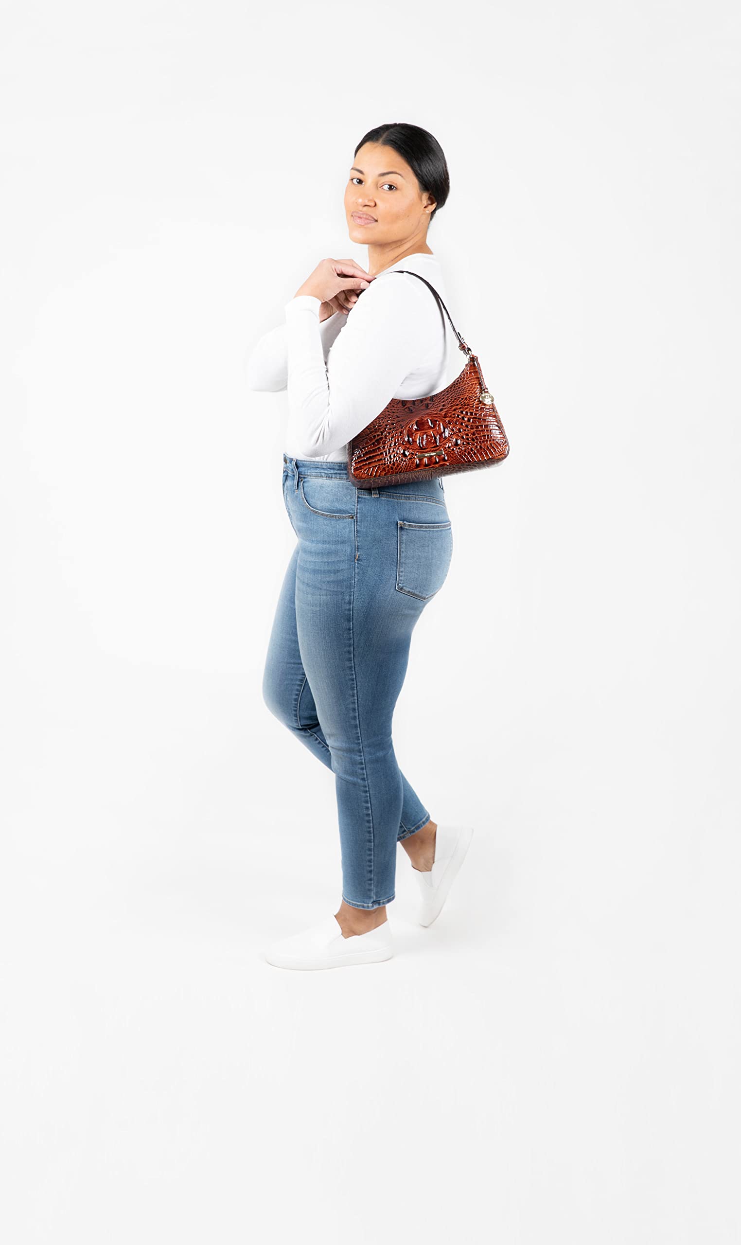 BRAHMIN Melbourne Esme Shoulder Bag for Women | Genuine Leather Crossbody Purse | Fashionable Handbag for Work, Travel & Everyday Use