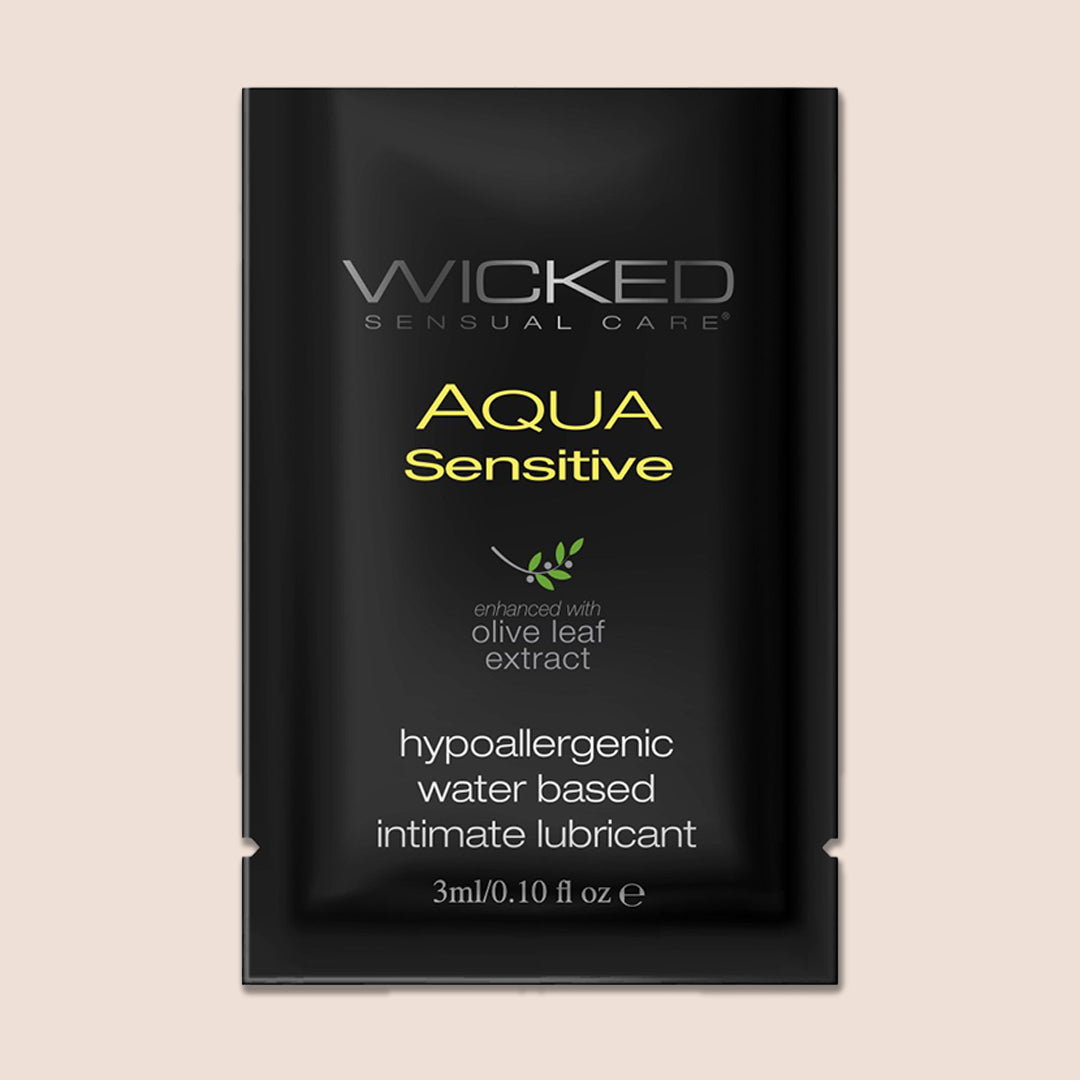 Wicked Aqua Sensitive Hypoallergenic Water-Based Lubricant - Gentle & Smooth for Sensitive Skin | Perfect for Intimate Moments & Massage