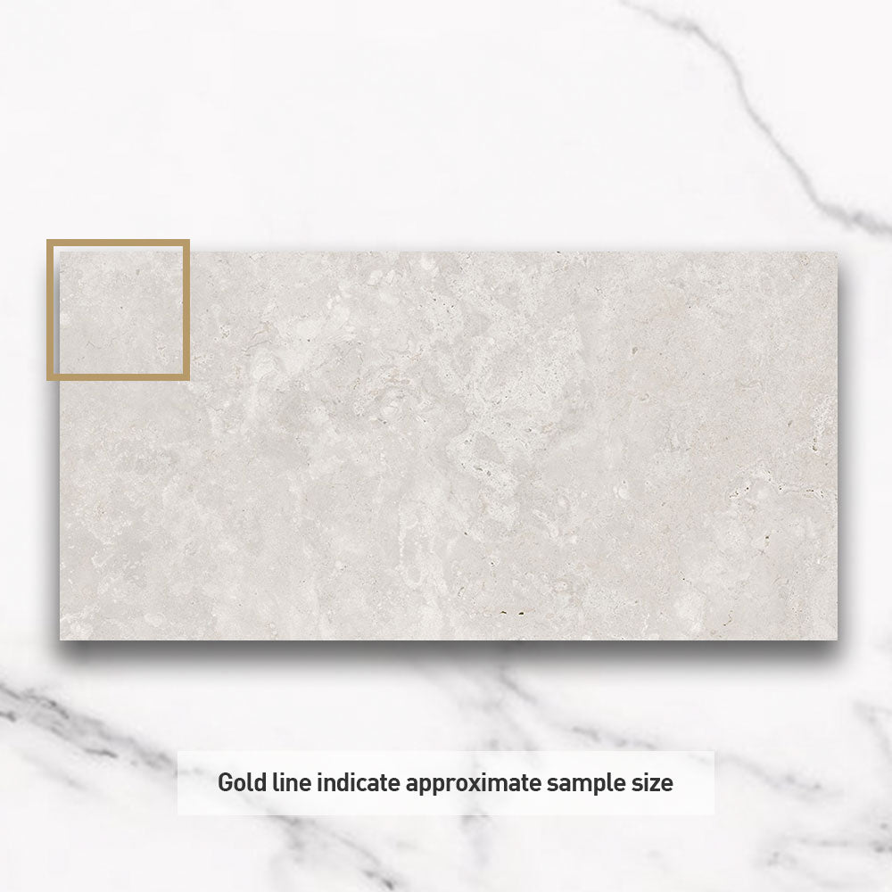 Cantabria White 300x600mm Matte Porcelain Tile with Travertine Look - Perfect for Bathroom, Kitchen & Flooring