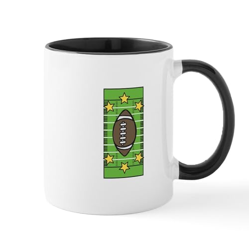 White/Black Inside - Football Field Mugs