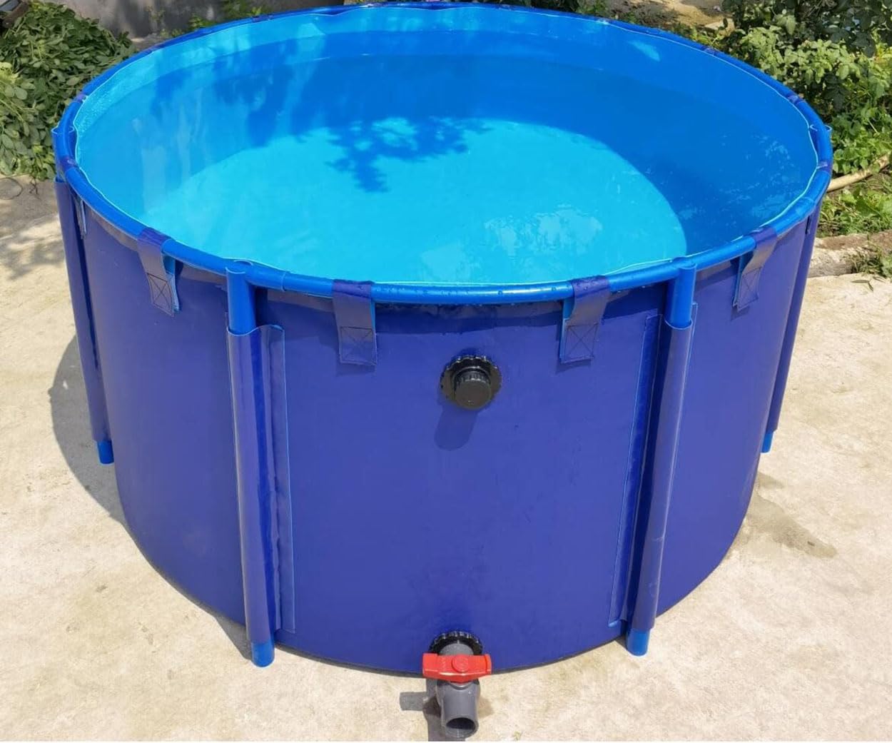 Durable Above Ground Fish Pond - 6.6ft x 2.6ft Collapsible PVC Canvas Pool for Koi Breeding & Fish Farming (634 Gallon Capacity) | Outdoor Water Storage Tank & Indoor Koi Pond for Backyard, Garden, or Patio Use