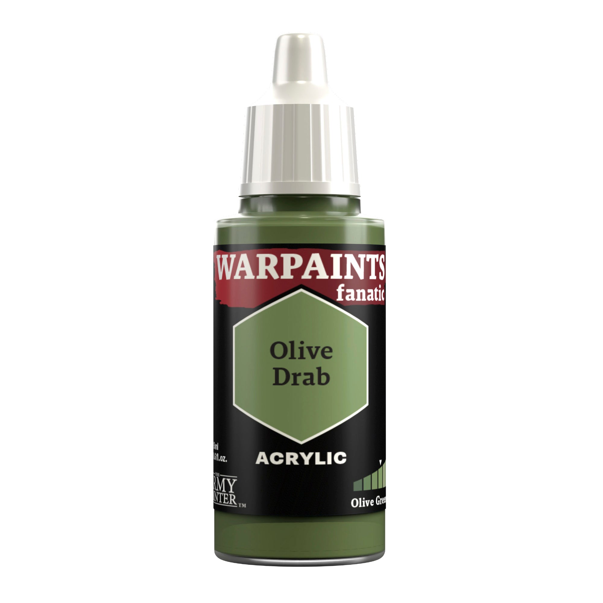 Warpaints Fanatic: Olive Drab - Premium Military Paint for Miniatures & Models - Perfect for War Gaming, Dioramas, and Scale Modeling Projects