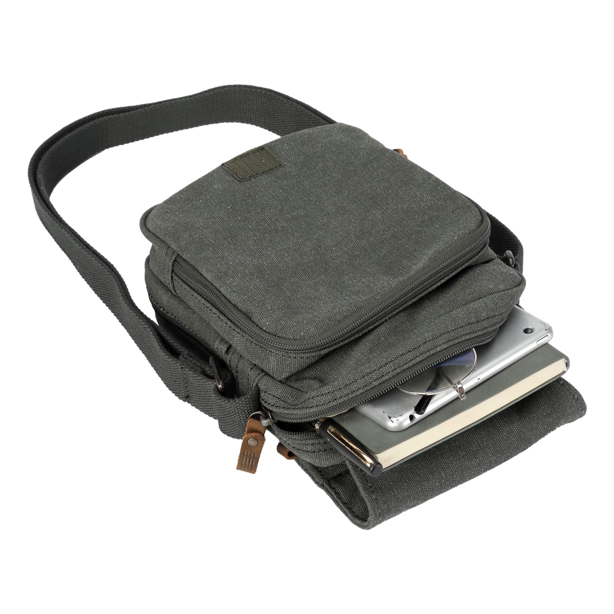 Troop London Classic Canvas Crossbody Bag for Men & Women - Stylish & Durable Messenger Bag for Travel, Work & Everyday Use