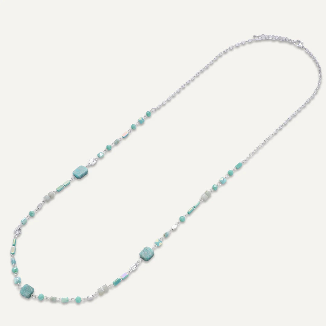 Bianca Beaded Necklace with Natural Jade Gemstone - Elegant Handmade Jewelry for Women, Perfect for Weddings, Parties & Special Occasions