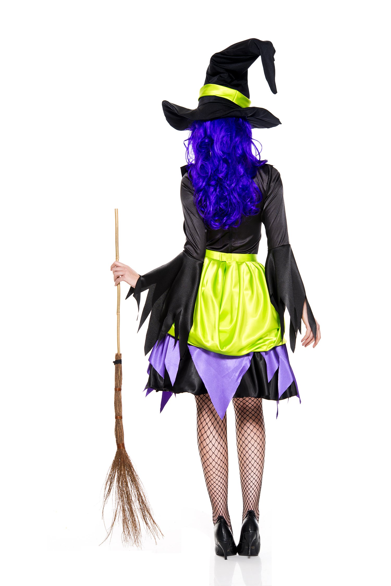 Wicked Witch Costume for Adults - Halloween Party Outfit, Cosplay & Themed Events | Scary Witch Dress with Hat & Accessories