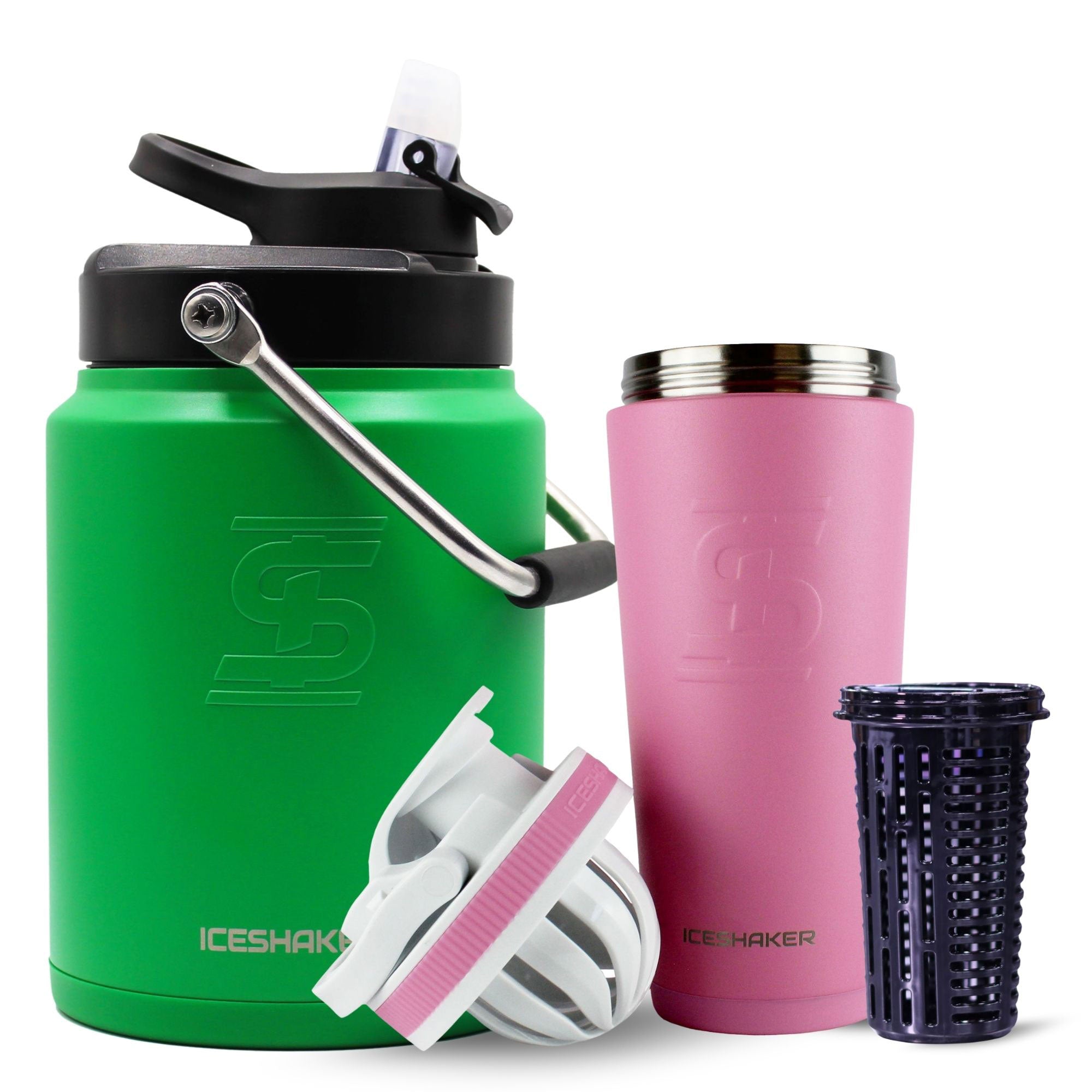 Premium Ice Shaker Hydration Pack - Insulated Water Bottle for Gym, Workout & Outdoor Sports - Leakproof & BPA-Free Shaker Cup for Protein Shakes & Cold Drinks