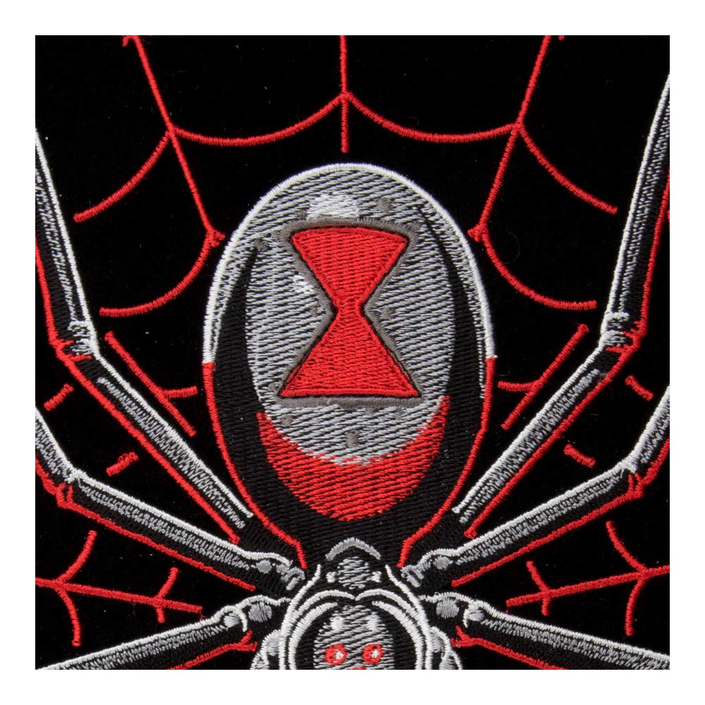 Spider Web Iron On Patches for Clothing - 4x5 Inch Red Black Embroidered DIY Sew On Patches for Jackets, Jeans, Bags - Gothic Decor, Punk Fashion, DIY Costume Accessories