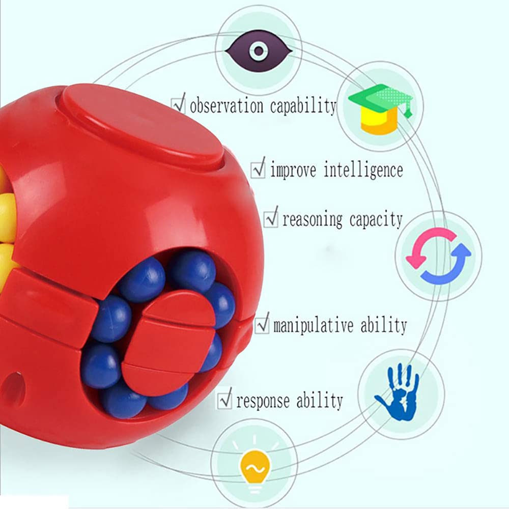 Rotating Magic Cube Fidget Toy - Stress Relief Puzzle Game for Kids & Adults - Perfect for Easter Gifts & Sensory Play