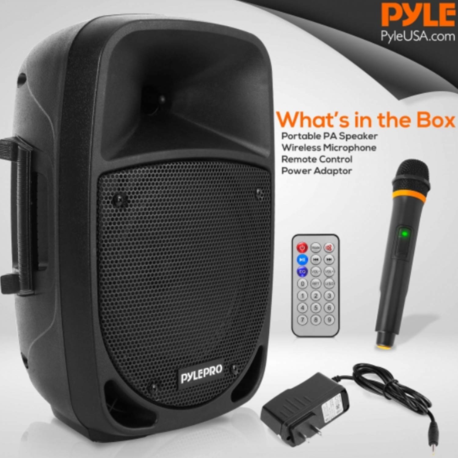 Pyle PSBT85A 800W Portable Bluetooth PA Speaker with 8
