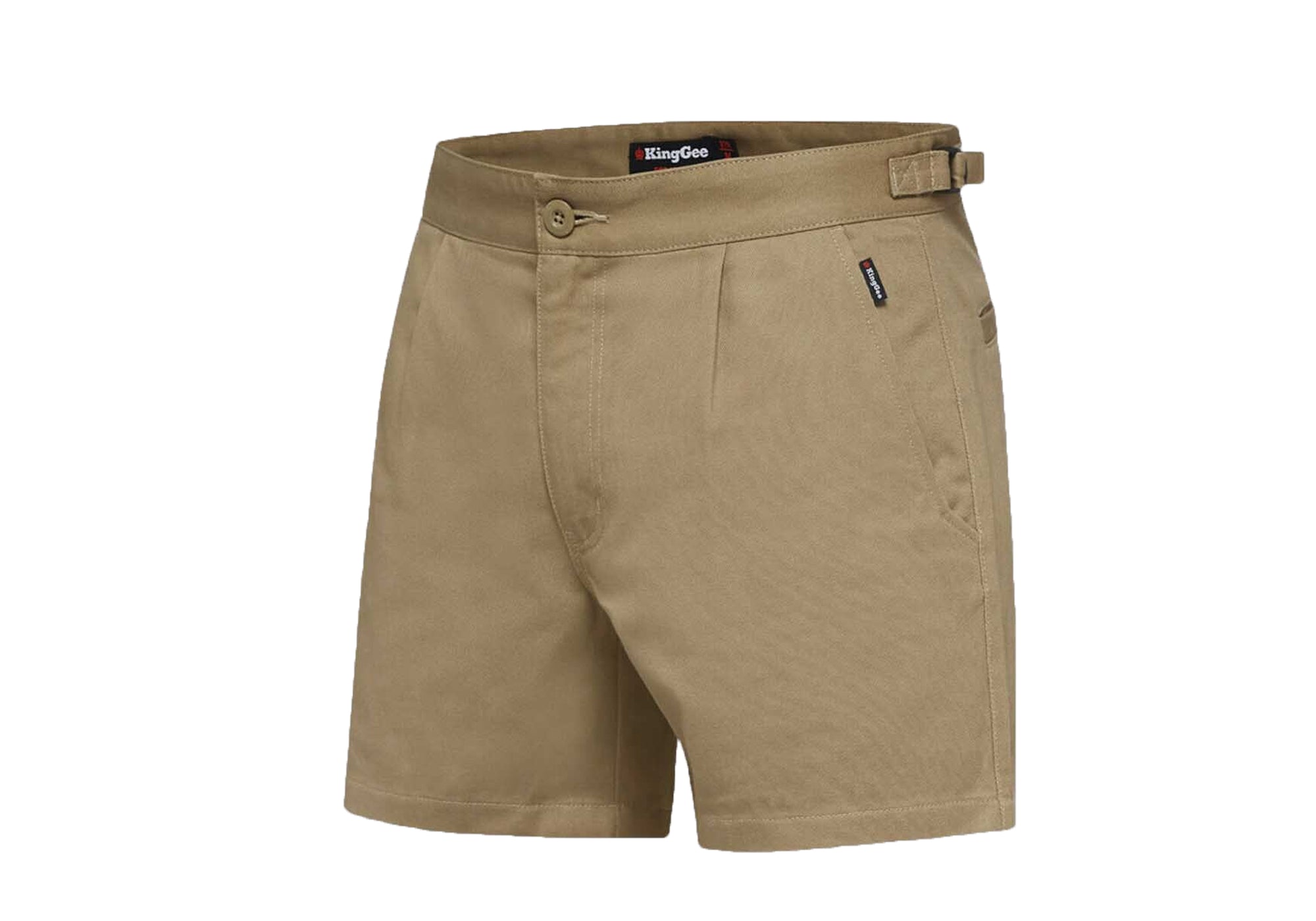 King Gee Men's Originals Side Tab Cotton Drill Work Shorts - Durable Comfort for Construction, Landscaping & Outdoor Work